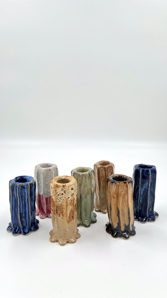 Blombruden minivas rosa vit