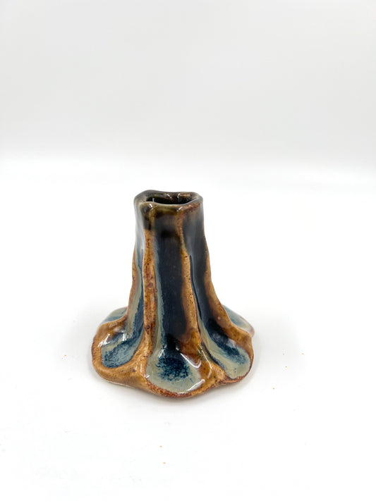 Blombruden minivas beige blå