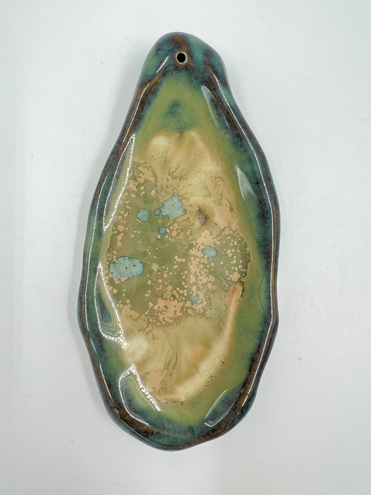 Blombruden rökelsehållare turkos