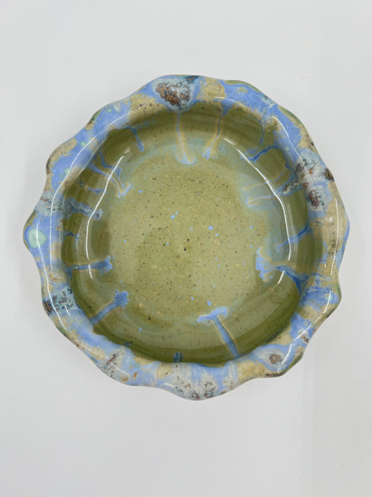 Blombruden skål grön