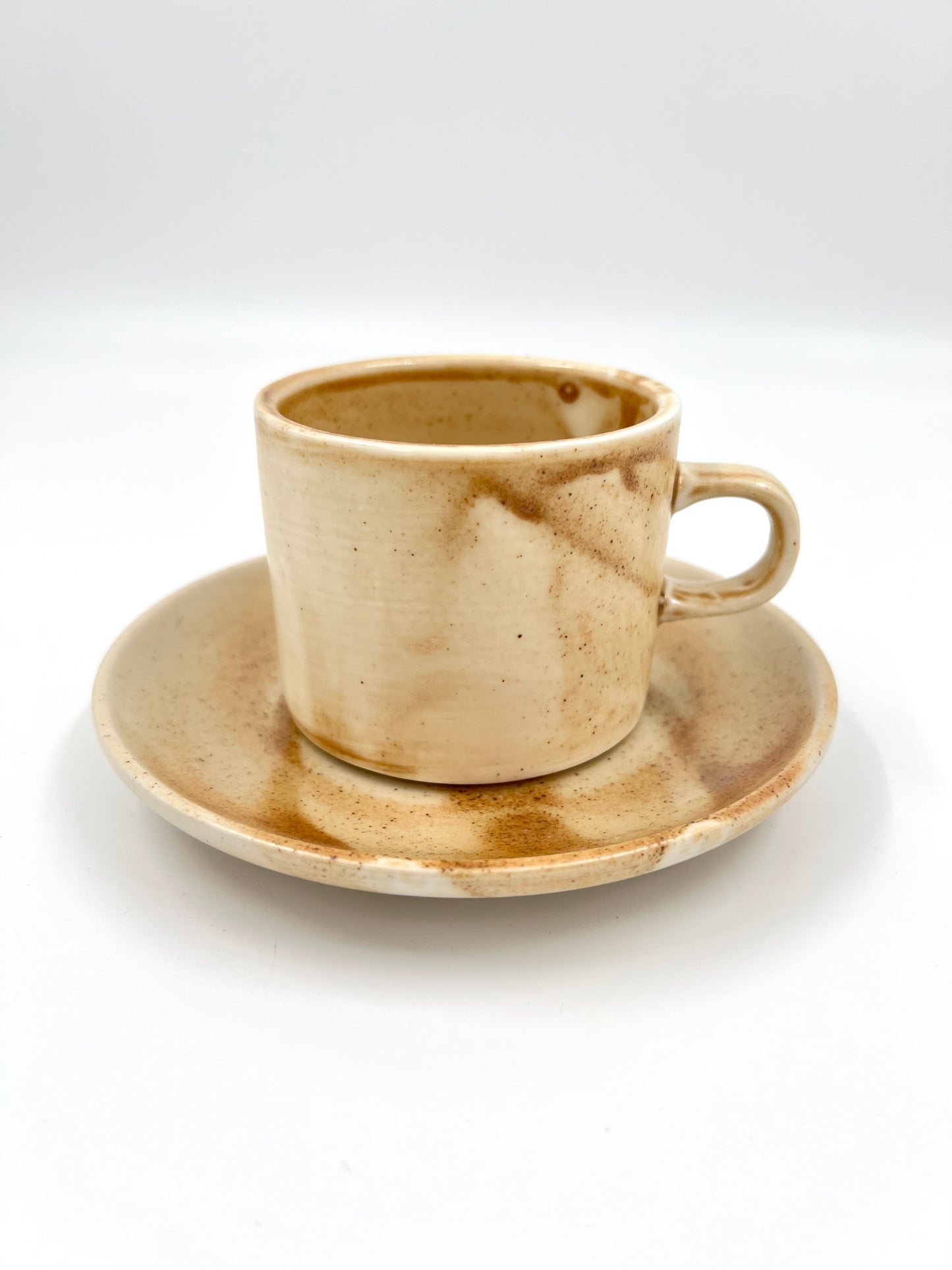 HK Living kaffekopp med fat beige