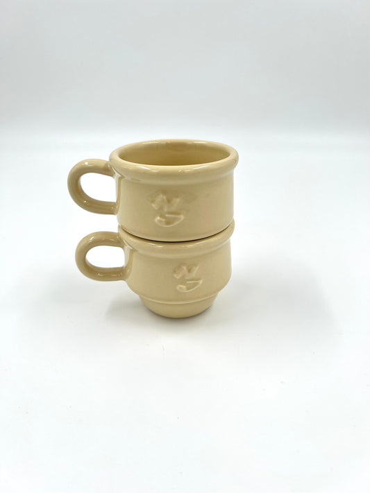 Niko June Kantine espressokoppar beige 2-pack