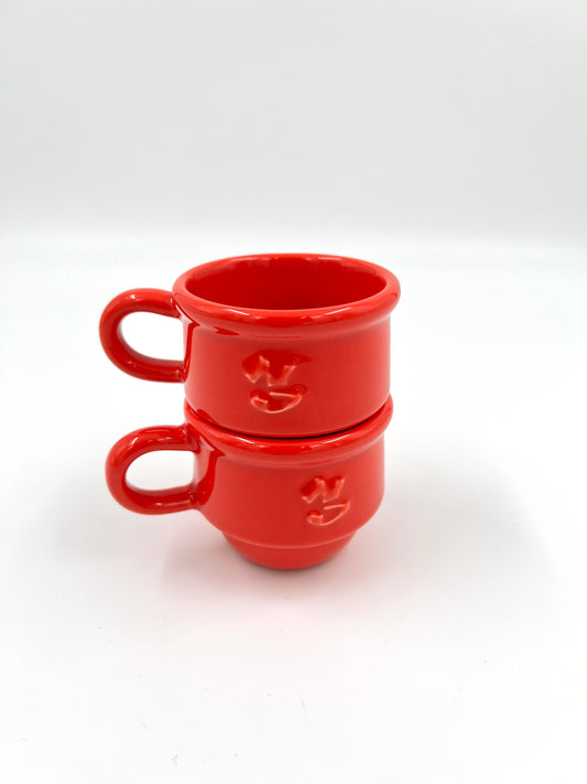 Niko June Kantine espressokoppar röd 2-pack