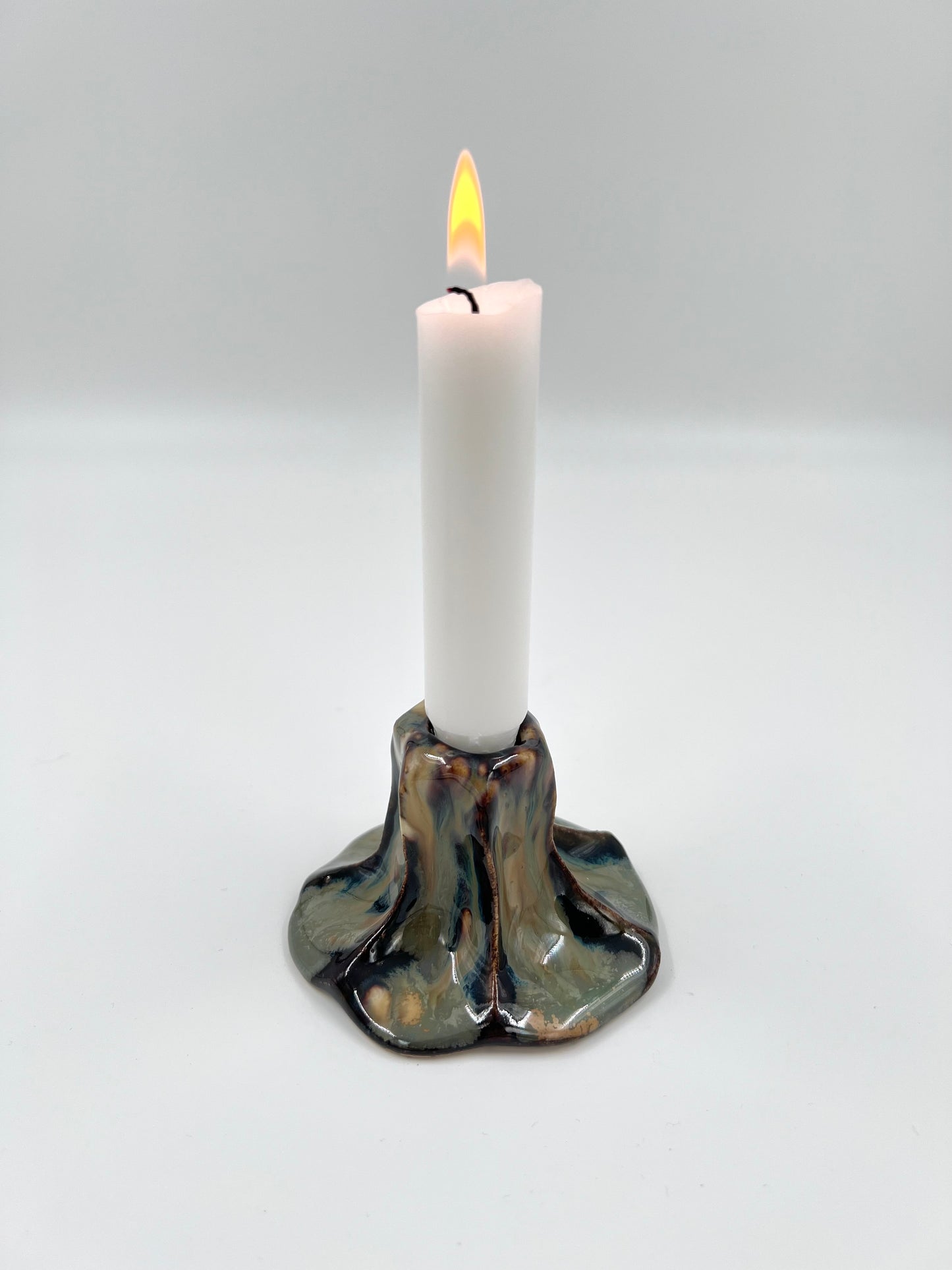 Blombruden ljusstake mörkgrön