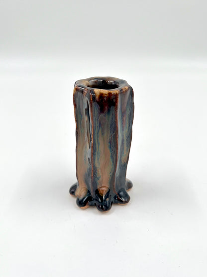 Blombruden minivas brun guld