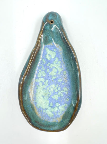 Blombruden rökelsehållare turkos ljusblå