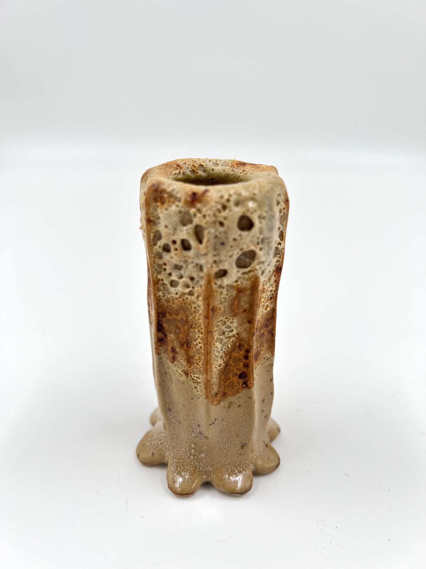 Blombruden minivas beige skum