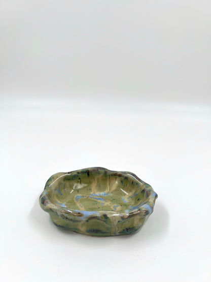 Blombruden ostronskål turkos