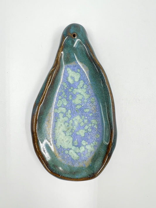 Blombruden rökelsehållare turkos ljusblå