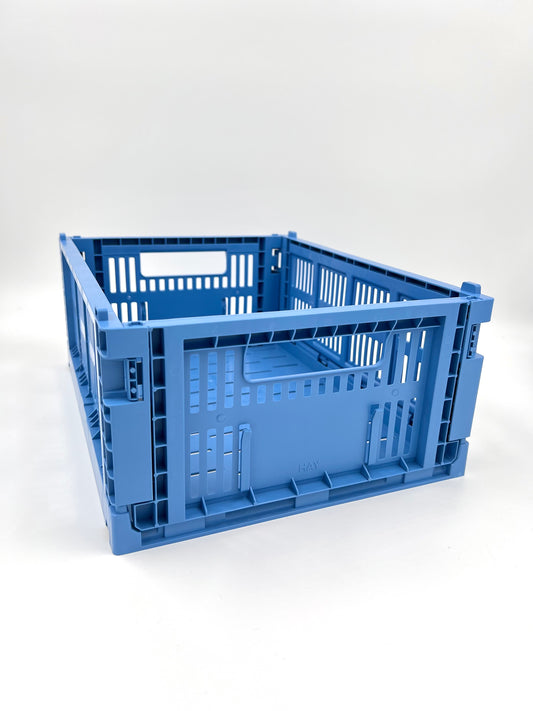HAY Colour crate medium blå