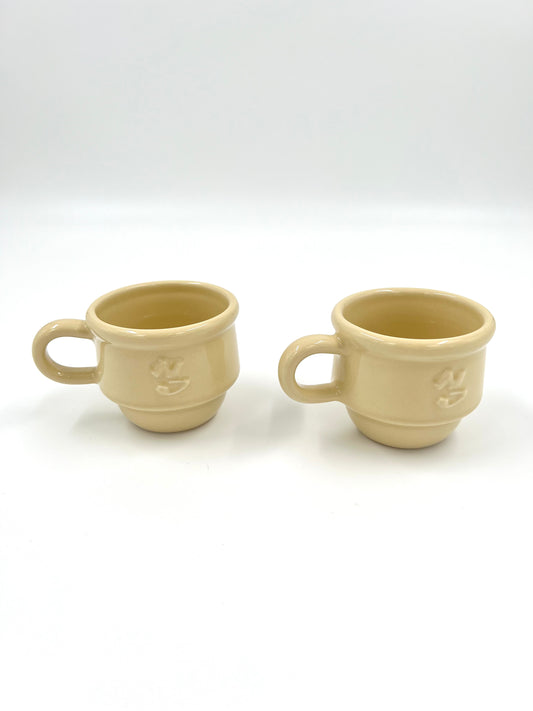 Niko June Kantine espressokoppar beige 2-pack